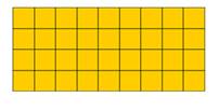 Разрежьте прямоугольник, длина которого равна 9 клеток, а ширина 4, на две равные части так, чтобы из них можно было сложить квадрат.