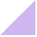 Разрежьте треугольник на три неравные части, из которых можно было бы составить два равных квадрата.