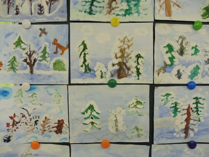 Занятие по рисованию пейзажа для детей старшего дошкольного возраста «Зимний лес»