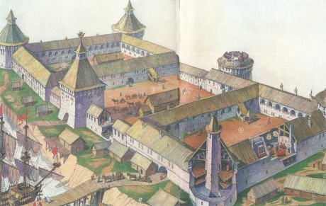 В 1584г. Иван Грозный приказал построить около Михайло-Архангельского монастыря город.