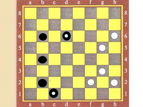 Кружок по шашкам в 4 классе: Конспект занятия по шашкам «Условия победы шашек над дамкой»