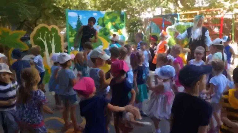Развлечение на улице в ДОУ для детей 4-5 лет